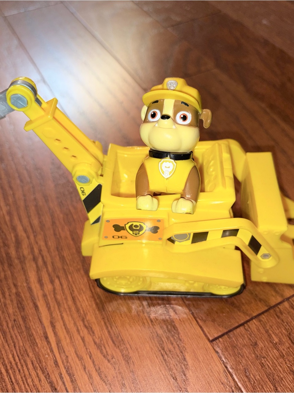 Paw Patrol Rubble Yellow Construction Bulldozer Vehicle